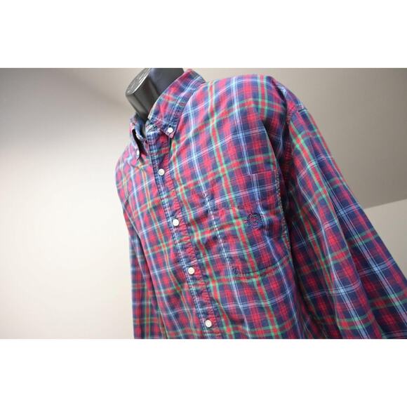 Chaps Ralph Lauren Dress Shirt Plaid Easy Care Mens Size 3XB 3XL Big - Picture 2 of 9